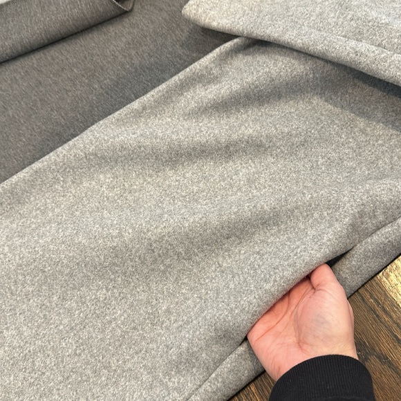 ZARA Gray Lightweight unlined long topcoat with pockets size Large - Picture 7 of 8